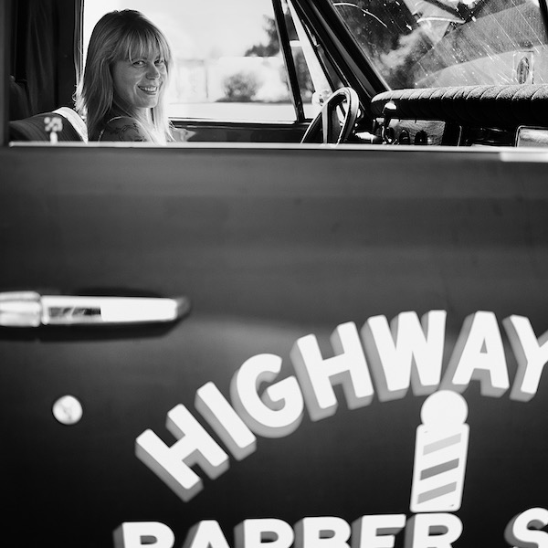 Highway 101 Barber in Her Truck