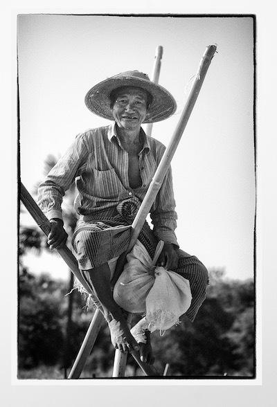 Peanut Farmer Guarding His Crop 