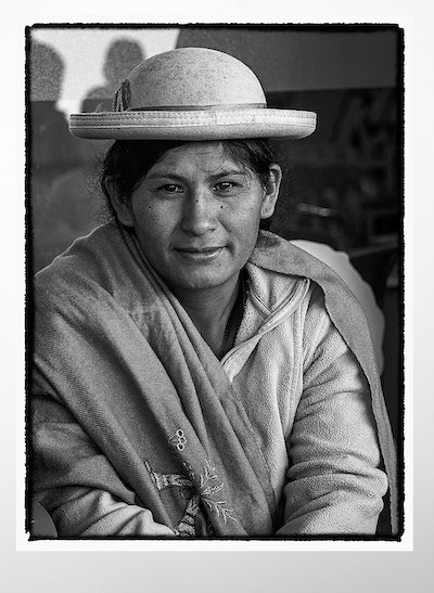 Woman in Hat Waiting at the Clinic in Tarija